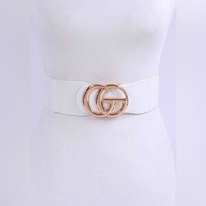 Gold Oversized Vegan Leather Statement Belt